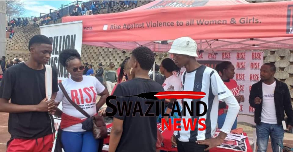  Men visit One Billion Rising stall during Bible Society Cup, demand to know about their rights.