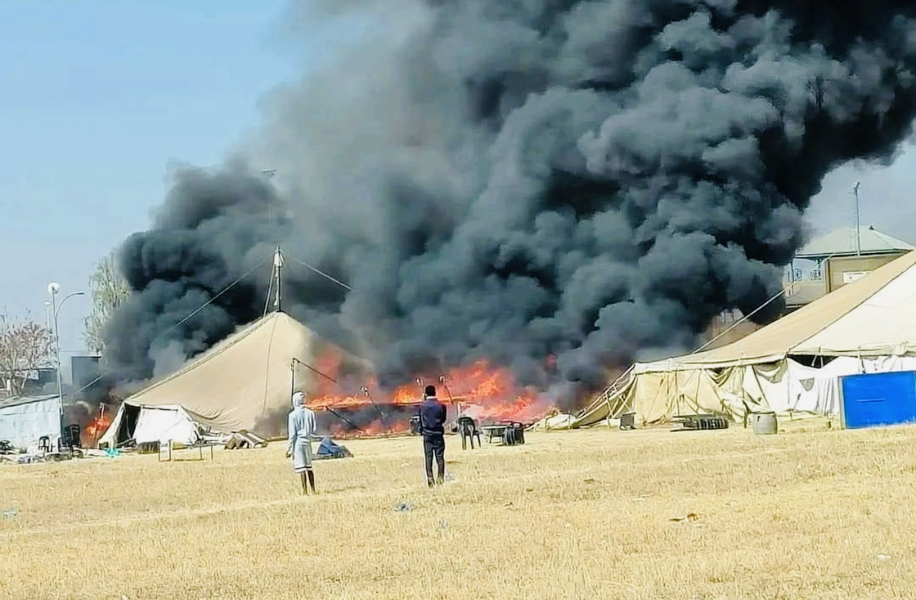 Mboro’s church burnt by angry youth after the Pastor invaded school with guns to fetch grandchildren.