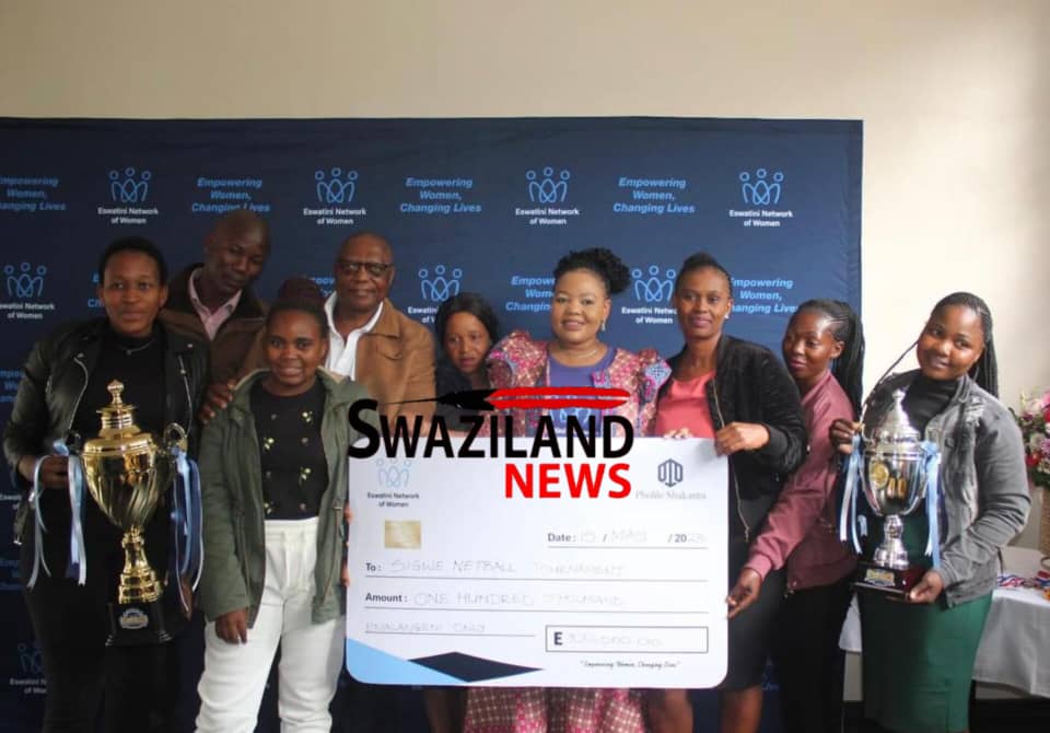 Eswatini Network of Women donates R100,000.00 to Tinkhundla Minister Cruizer Ngcamphalala’s Sigwe Netball Tournament.