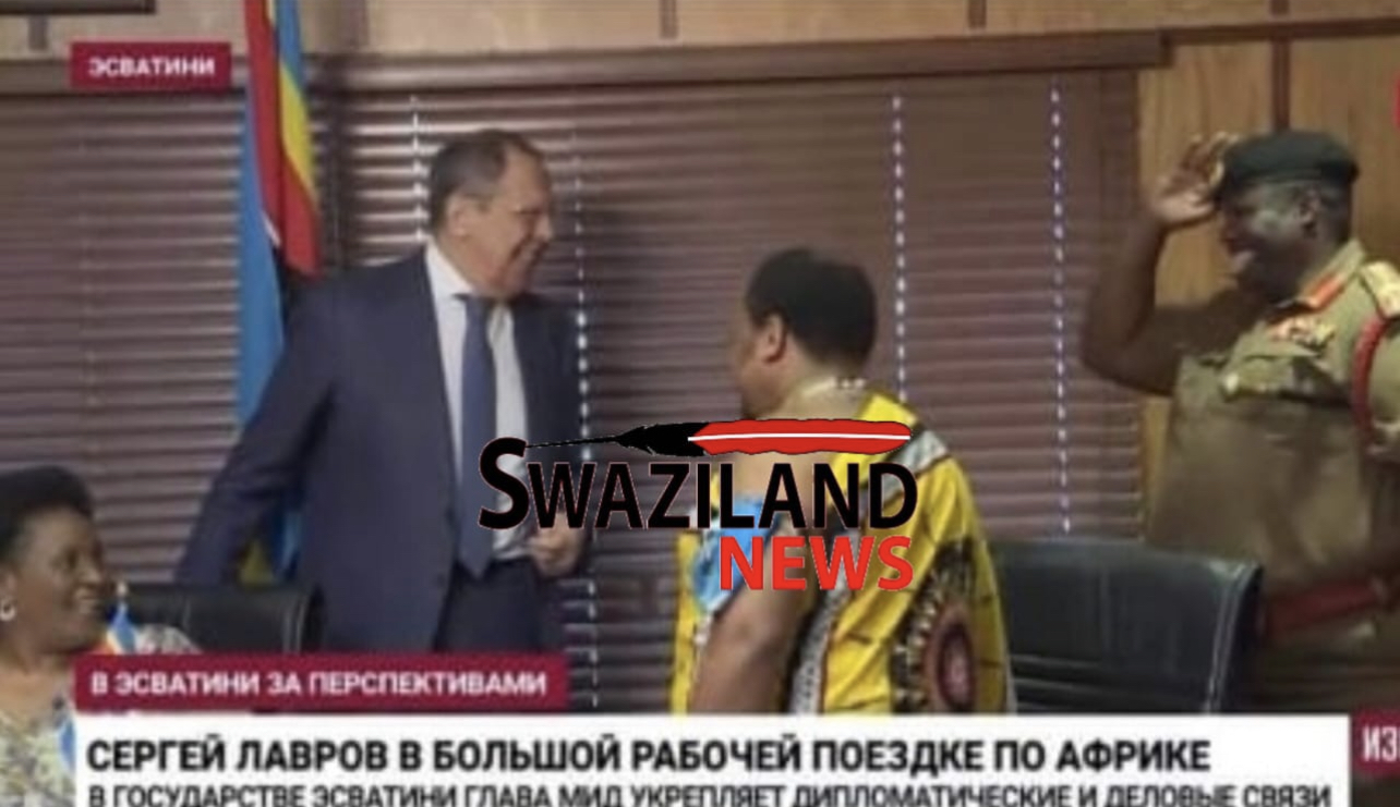 Putin’s Foreign Minister with Mswati’s army authorities censored on eSwatini media,only appeared on Russian press.