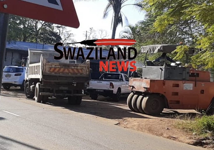 Inyatsi Construction ‘hides’ heavy machinery at Police Station amid arson attacks.