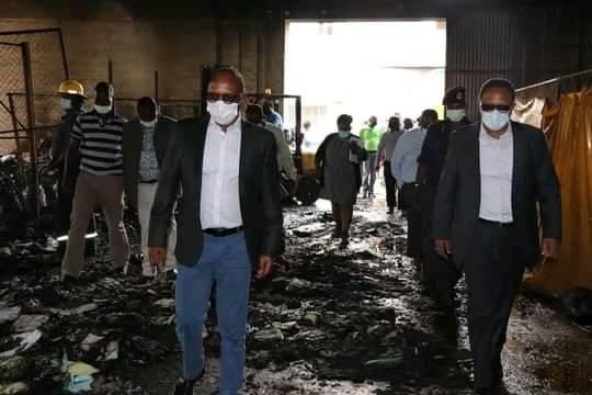 Mswati’s Prime Minister tours burnt CTA, no visit for shot survivors, relatives of killed civilians.