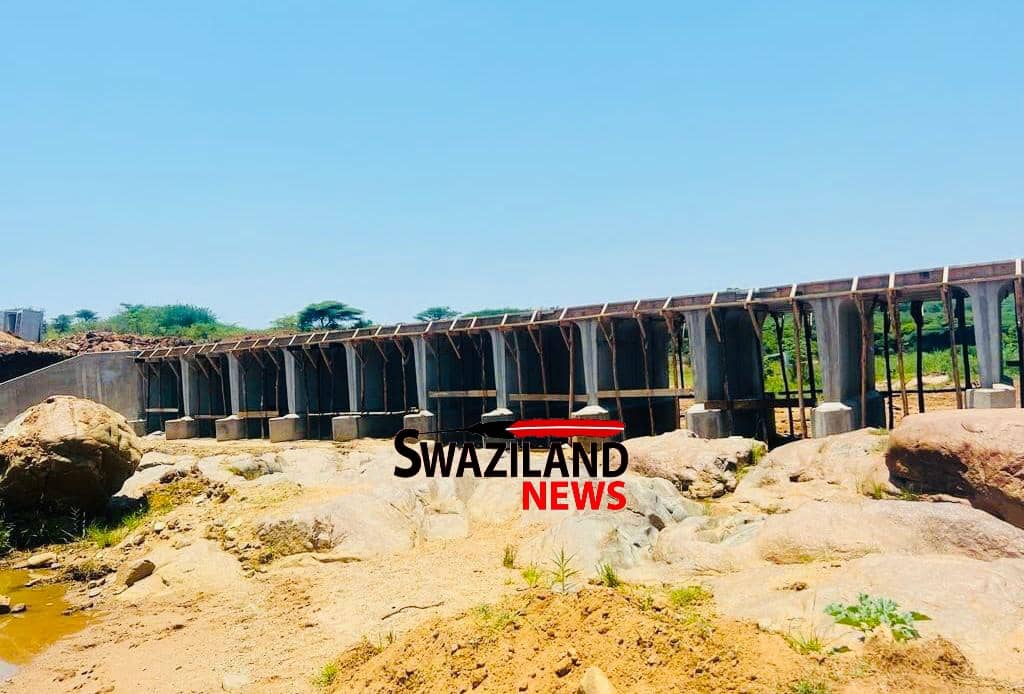 Construction of Mzinsangu-Mkhokhoba Bridge in Shiselweni by Government almost complete.