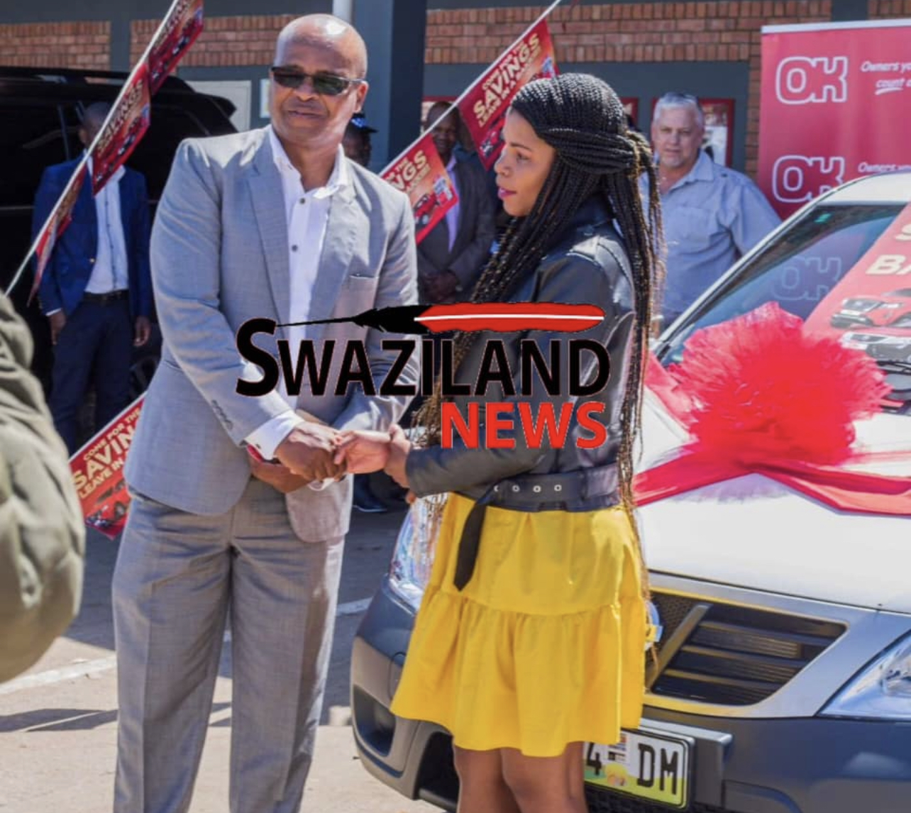 Fezile Sgudla wins a Nissan Bakkie in Ok Foods Christmas competition.