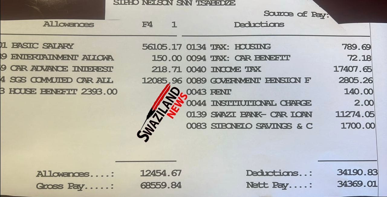 Dismissed Public Service Principal Secretary(PS) Sipho Tsabedze who allegedly forged date of birth to avoid retirement last January 2025 salary, earned R68,000.00 gross pay.