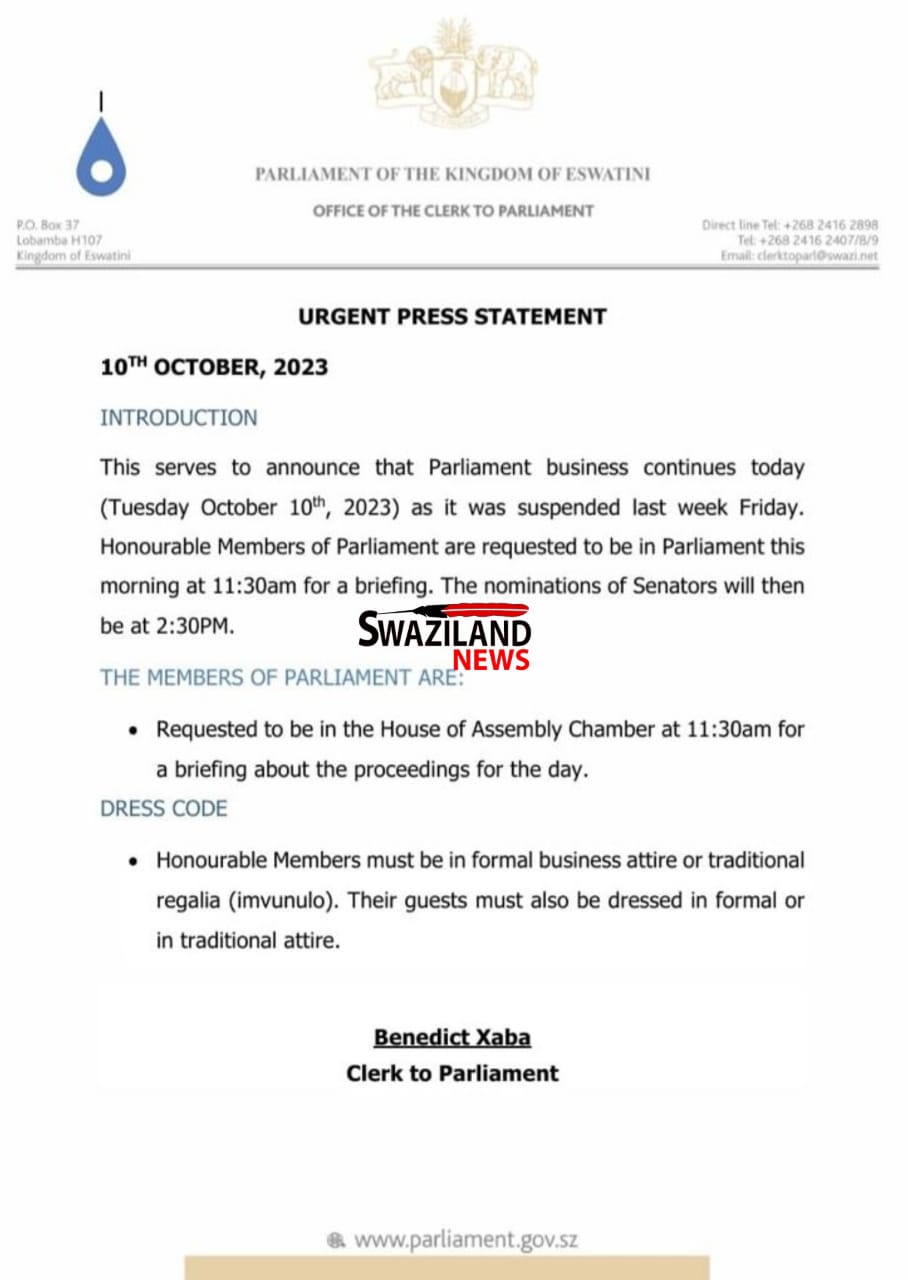 CLERK TO PARLIAMENT BENEDICT XABA:Aspiring Senators to be nominated on Tuesday afternoon.