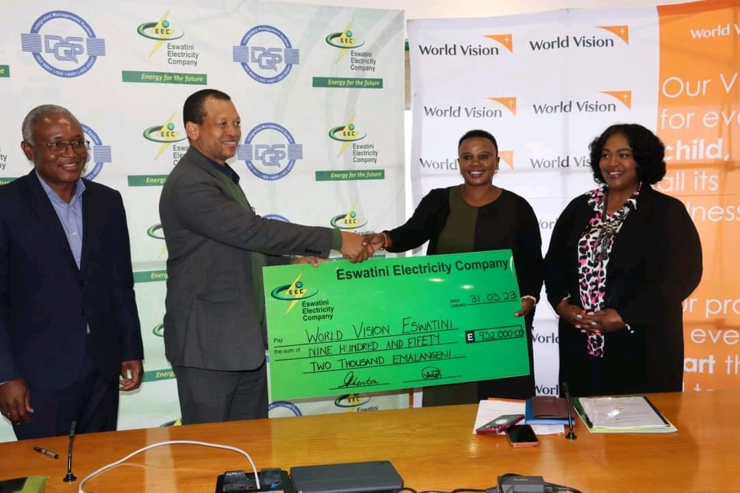  Eswatini Electricity Company(EEC)partners with World Vision in R950,000.00 developmental projects,two communities to benefit. 