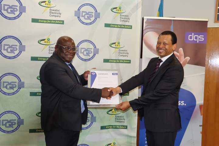 Eswatini Electricity Company(EEC) gets triple DQS, ISO Accreditation.