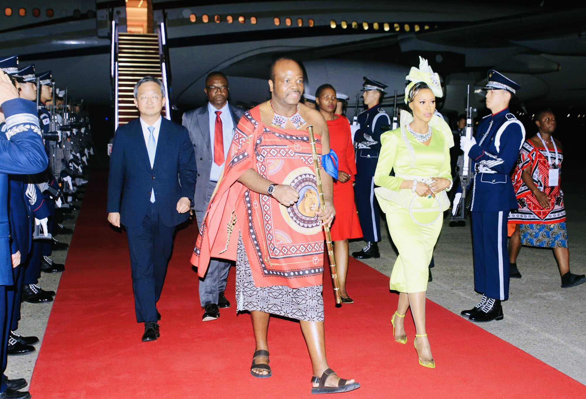 King Mswati arrives in South Korea for Africa-Korea Summit.