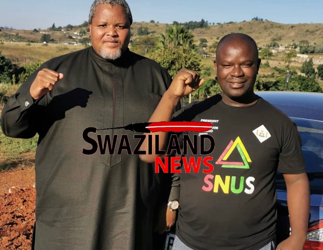 Pro-democracy Bishop Mpendulo Nkambule visits tortured Students President Colani Maseko.