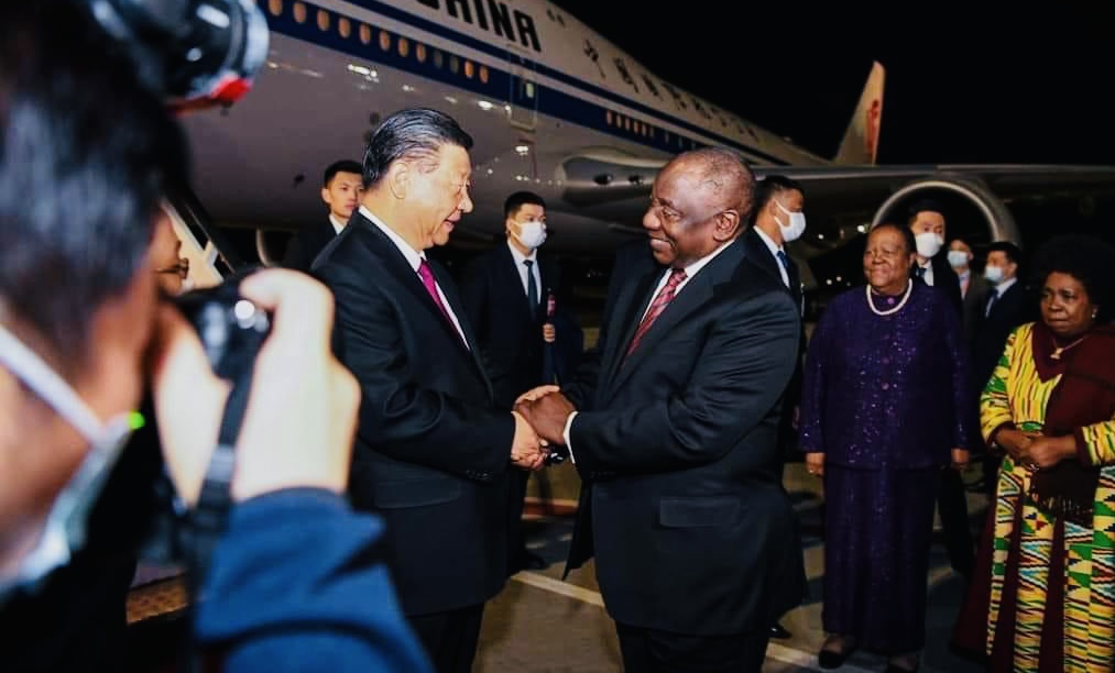 Chinese President Xi Jinping arrives in South Africa for BRICS Summit.