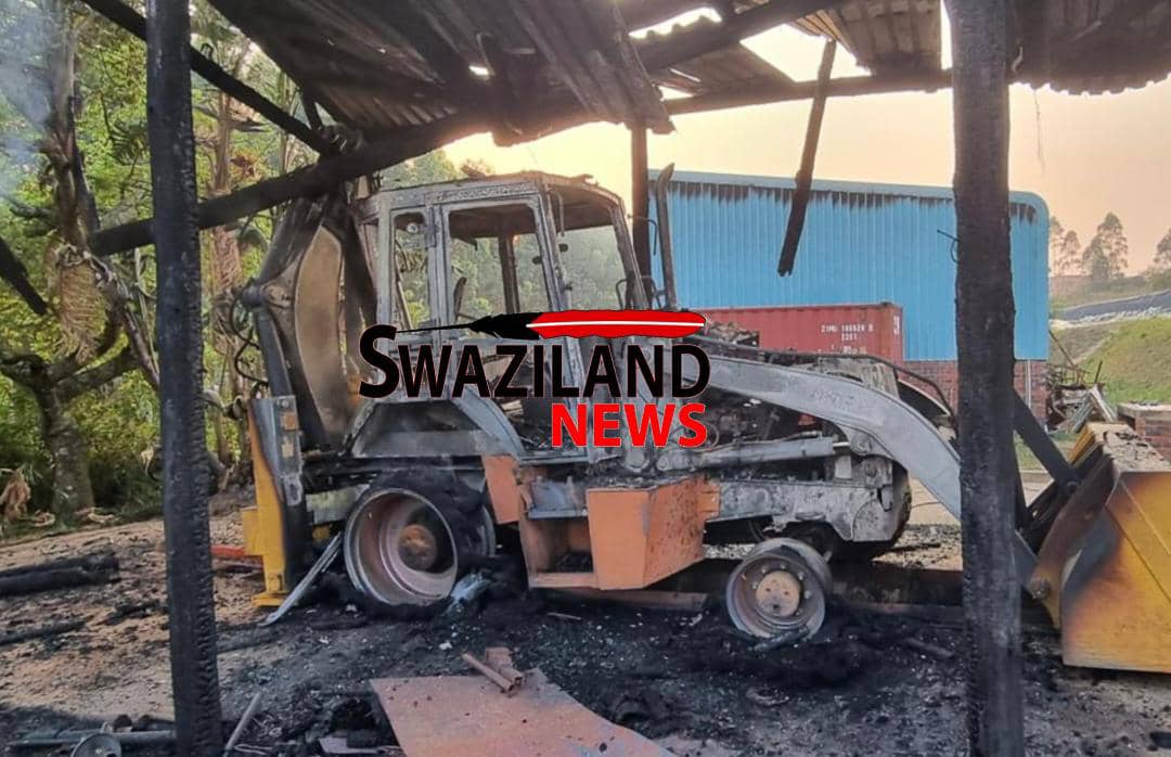Pigg’s Peak Town Council attacked, plant machinery worth over R2million petrol bombed.