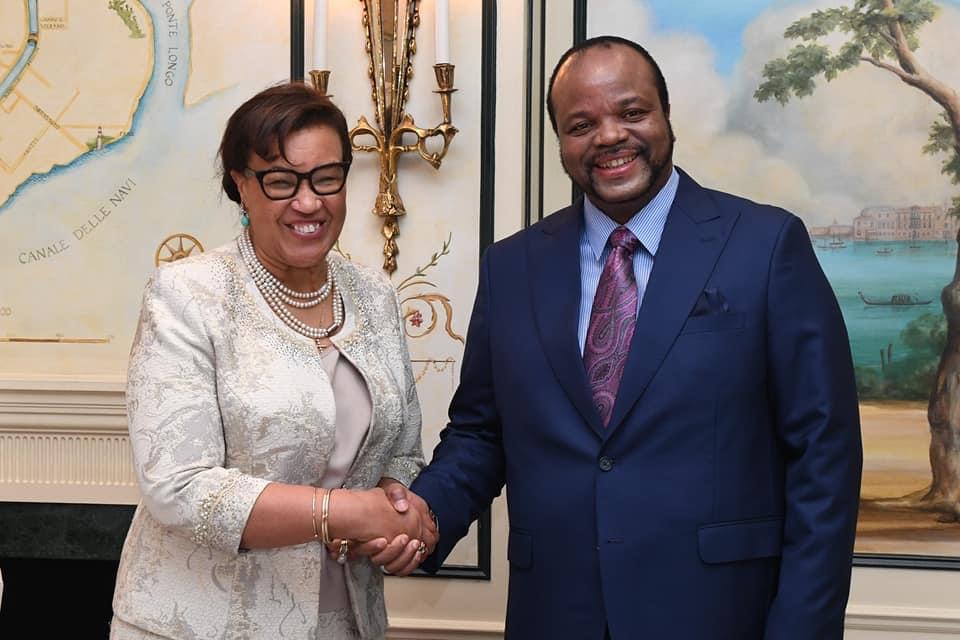  King Mswati’s private talks with Commonwealth Secretary General Patricia Scotland on national elections.