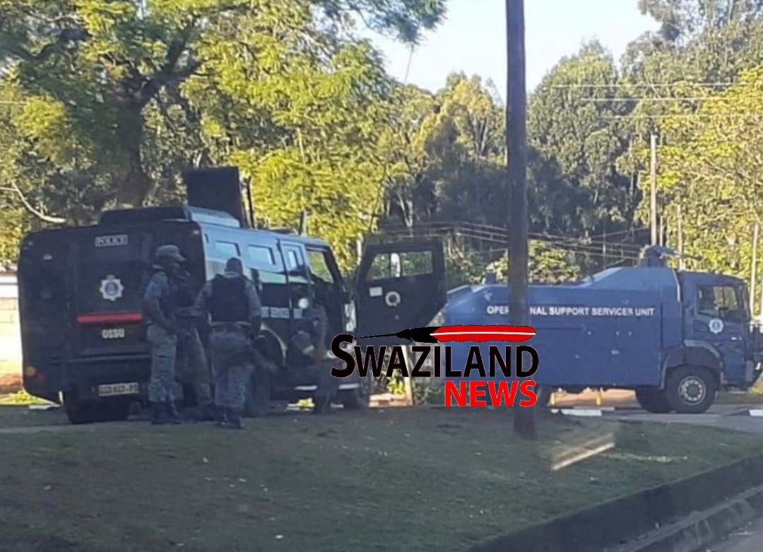  POLICE STATE:Eswatini University students forced to write exams while surrounded by the police.