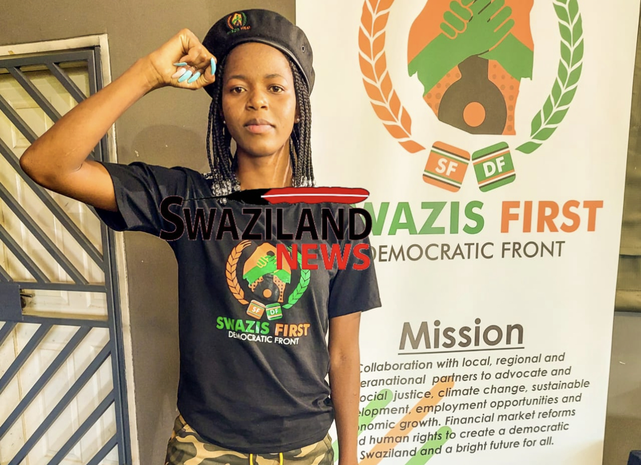 Political activist Sihle Ndwandwe who hardly misses protests, to lead Swazis First Democratic Front(SFDF) Youth League.