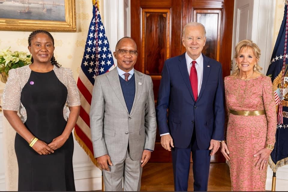 Eswatini Prime Minister Cleopas Dlamini meets US President Joe Biden. 