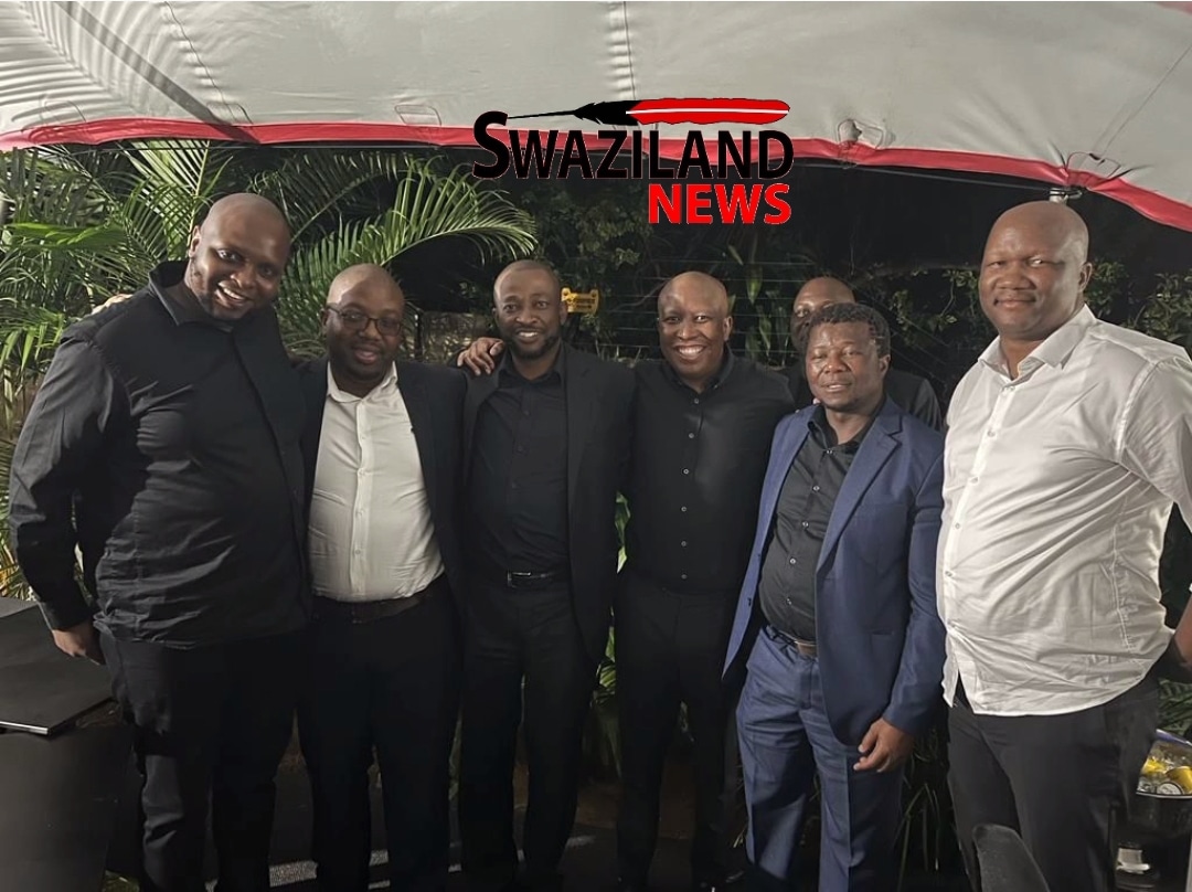 EFF leader Julius Malema meets PUDEMO Executive members at Hillary Gardee funeral.