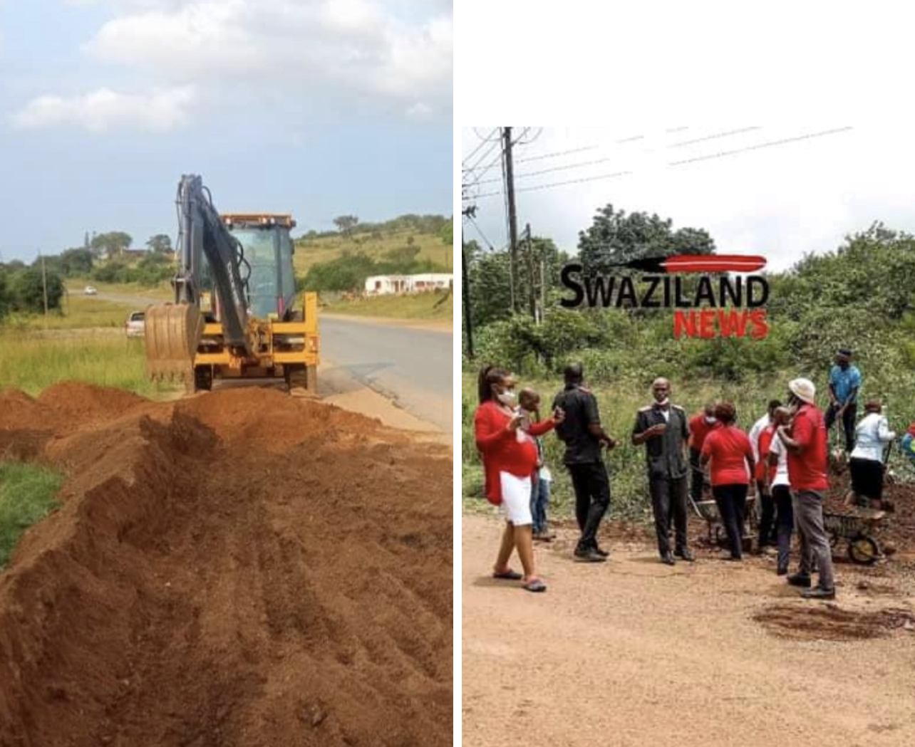 Government rehabilitate Good Shepherd road after nurses protested by fixing it.