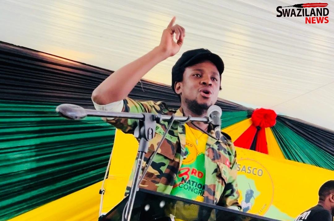 Eswatini main and largest political party PUDEMO Youth Leauge President Sakhile Awviva Nxumalo addresses South African Students(SASCO) 23rd Congress, calls for the removal of King Mswati’s regime.