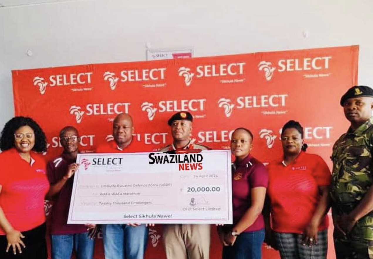 Select Management Services donates R20,000.00 for Umbutfo Eswatini Defense Force(UEDF) Wafa-Wafa Half Marathon.