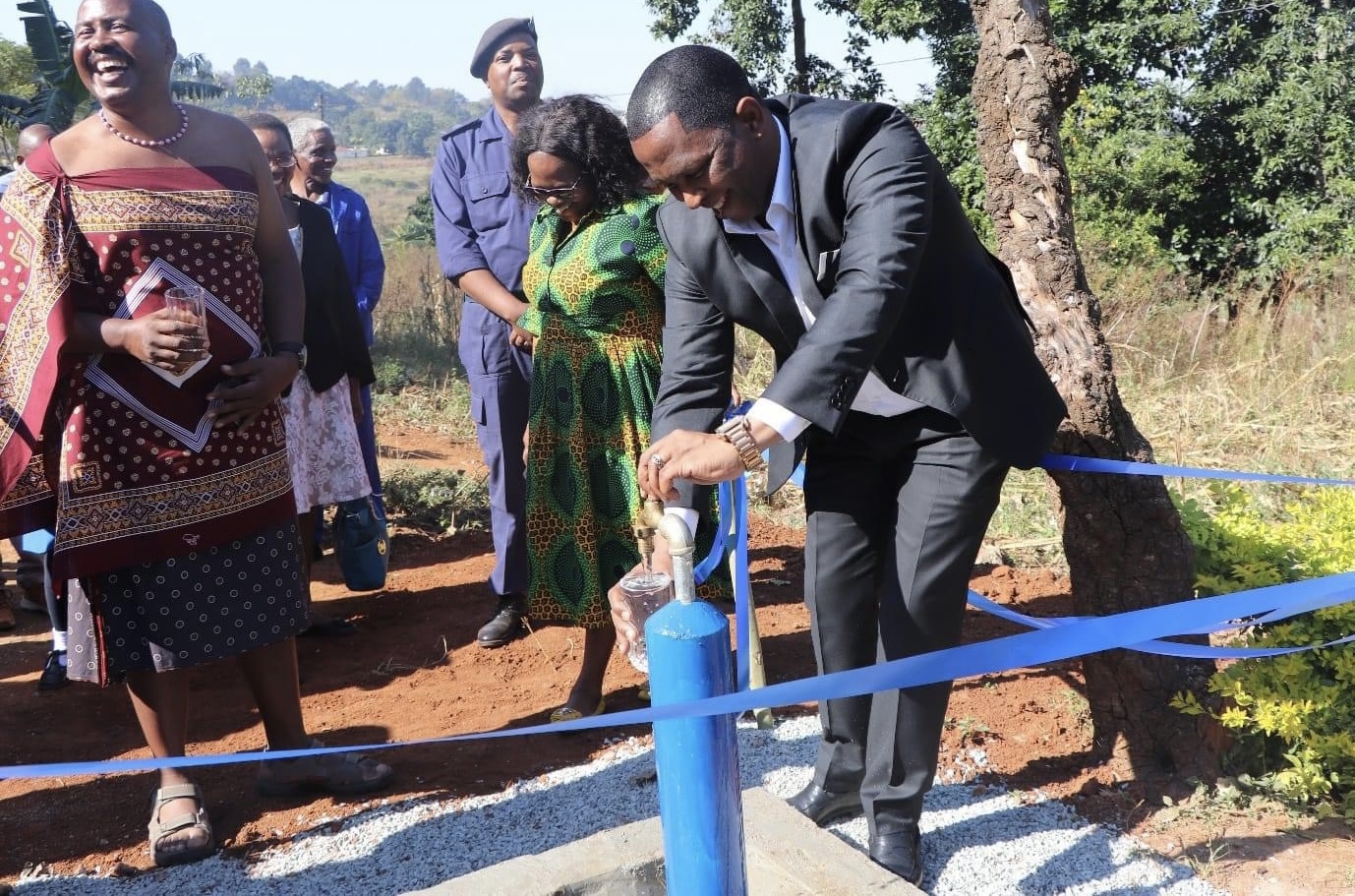  Acting Natural Resources Minister Jabulani Mabuza officially opens R2.5million Lozitha Water Project.