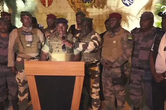 ALJAZEERA:Gabon soldiers forcefully seize power, removes President Ali Bongo-Ondimba after disputed elections.