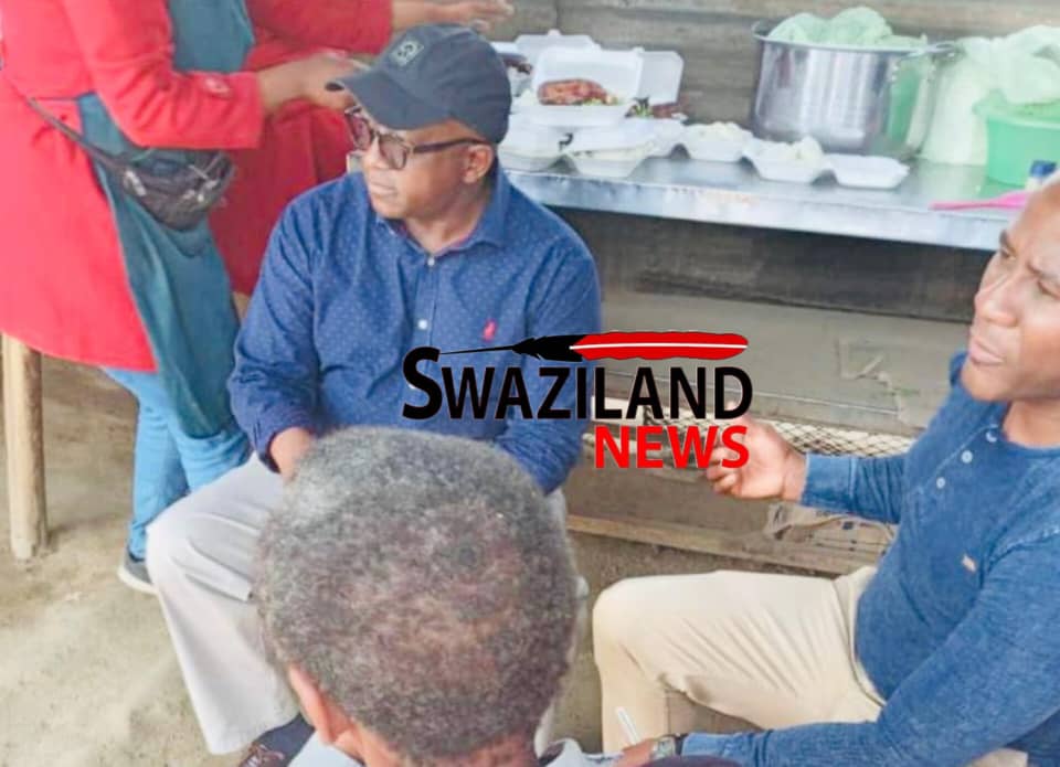 Aspiring Lobamba Lomdzala MP Marwick and his competitors eat lunch together at Luyengo Market after their eNgwenyameni campaign, Khumalo says voters to decide on 29th September 2023.