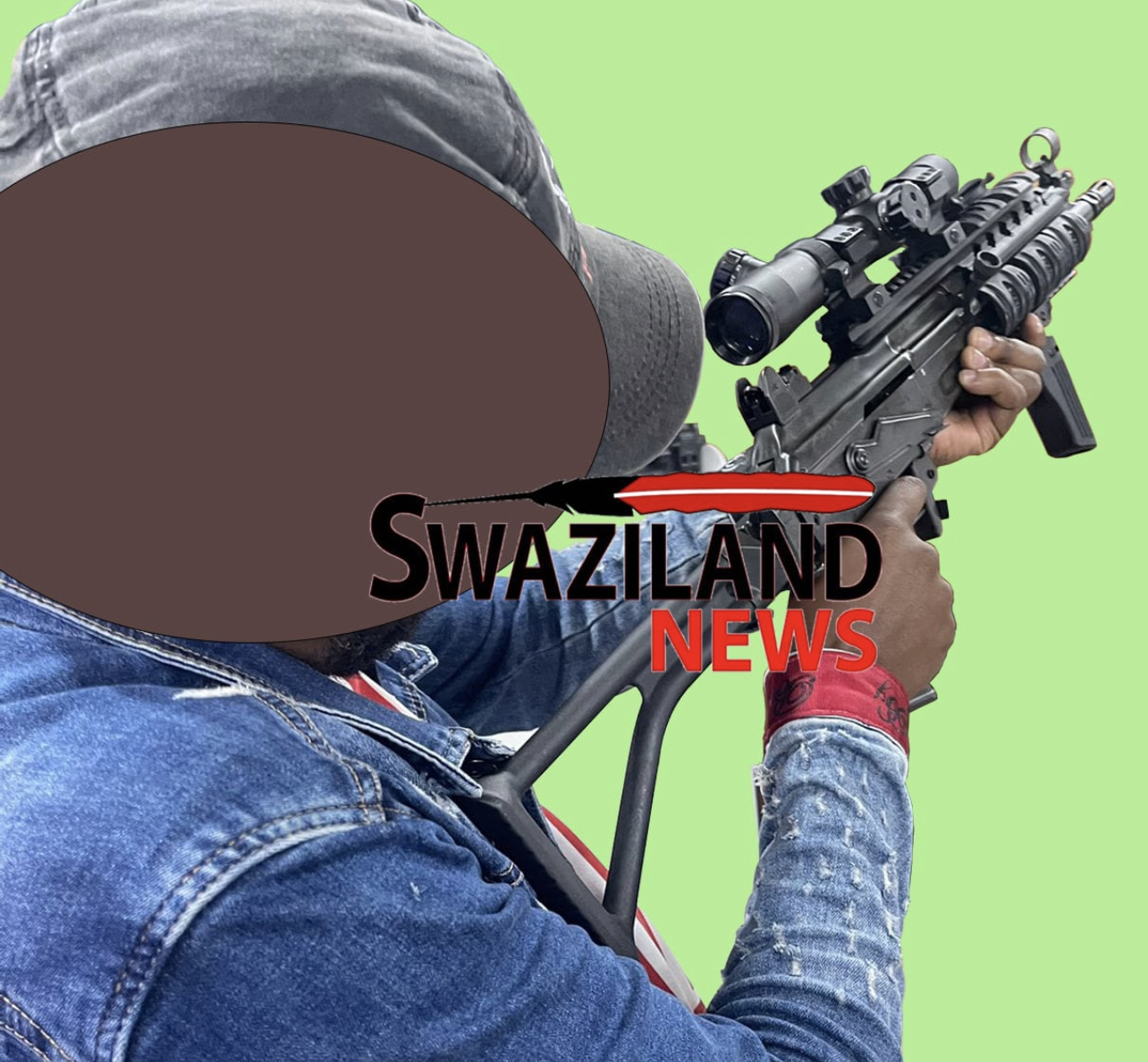 Editor meets with Solidarity Forces Commander during an inspection of weapons.