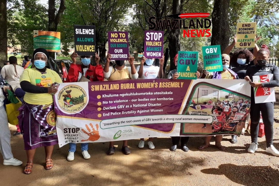 Human rights organizations join Rural Women Assembly in a protest march against Gender Based Violence.