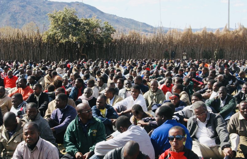 Nigerian traditional healers arrive at Ludzidzini Palace,to perform rituals tonight ahead of Sibaya National gathering.