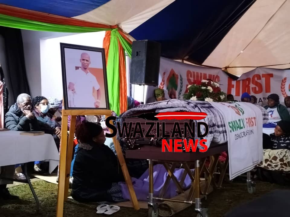 Killed Swazis First Democratic Front(SFDF) Secretary General Muzi Mmema laid to rest.