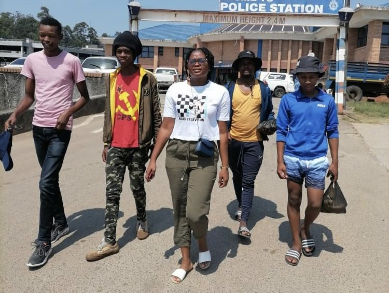  Arrested University student Kwanele Fakudze released by the police.