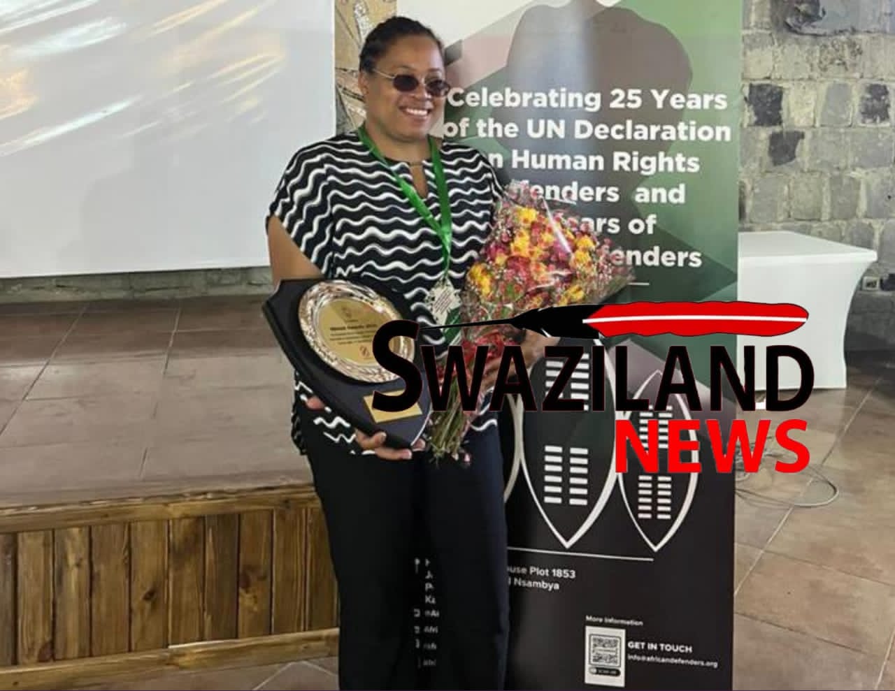 Eswatini human rights defender Mary DaSilva honored by African Human Rights Defenders with an award.