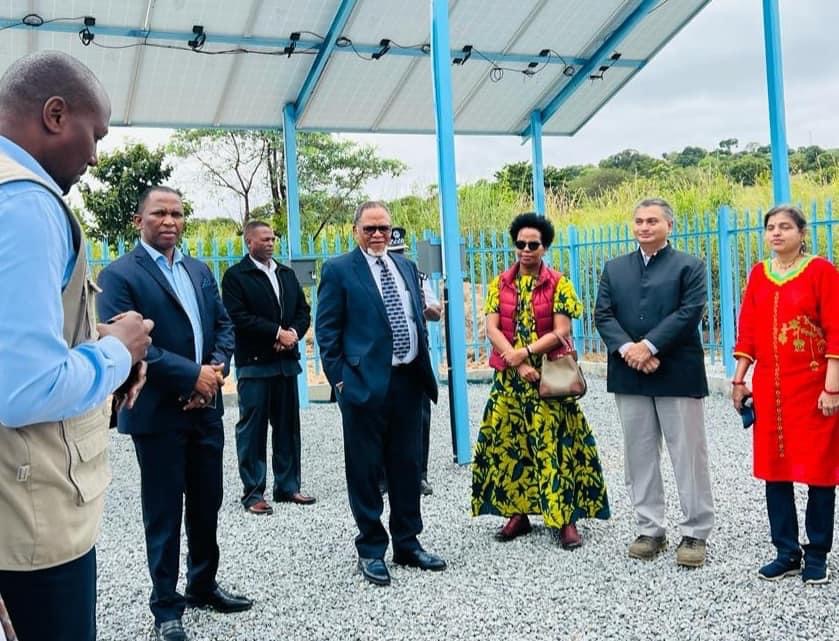 Deputy Prime Minister(DPM)Themba Masuku launches Indian funded Solar Panel Water Project at Mayiwane.