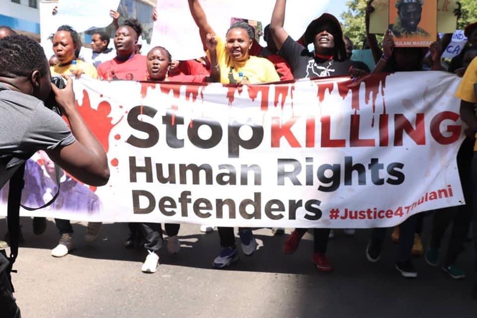  Kenyans took to the streets,call for the fall of eSwatini dictator after killing of human rights lawyer.