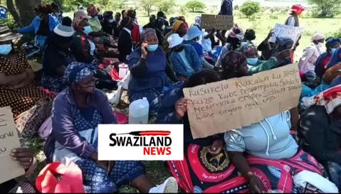 Malindza women affected by the construction of Mswati’s airport sleep in the forest,demand compensation.