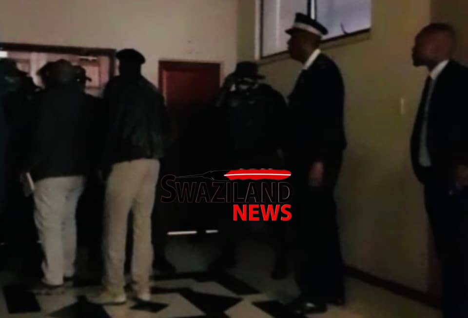 PUDEMO DEPUTY SECRETARY GENERAL MAXWELL DLAMINI:Use force and enter the courtroom if police officers block you.