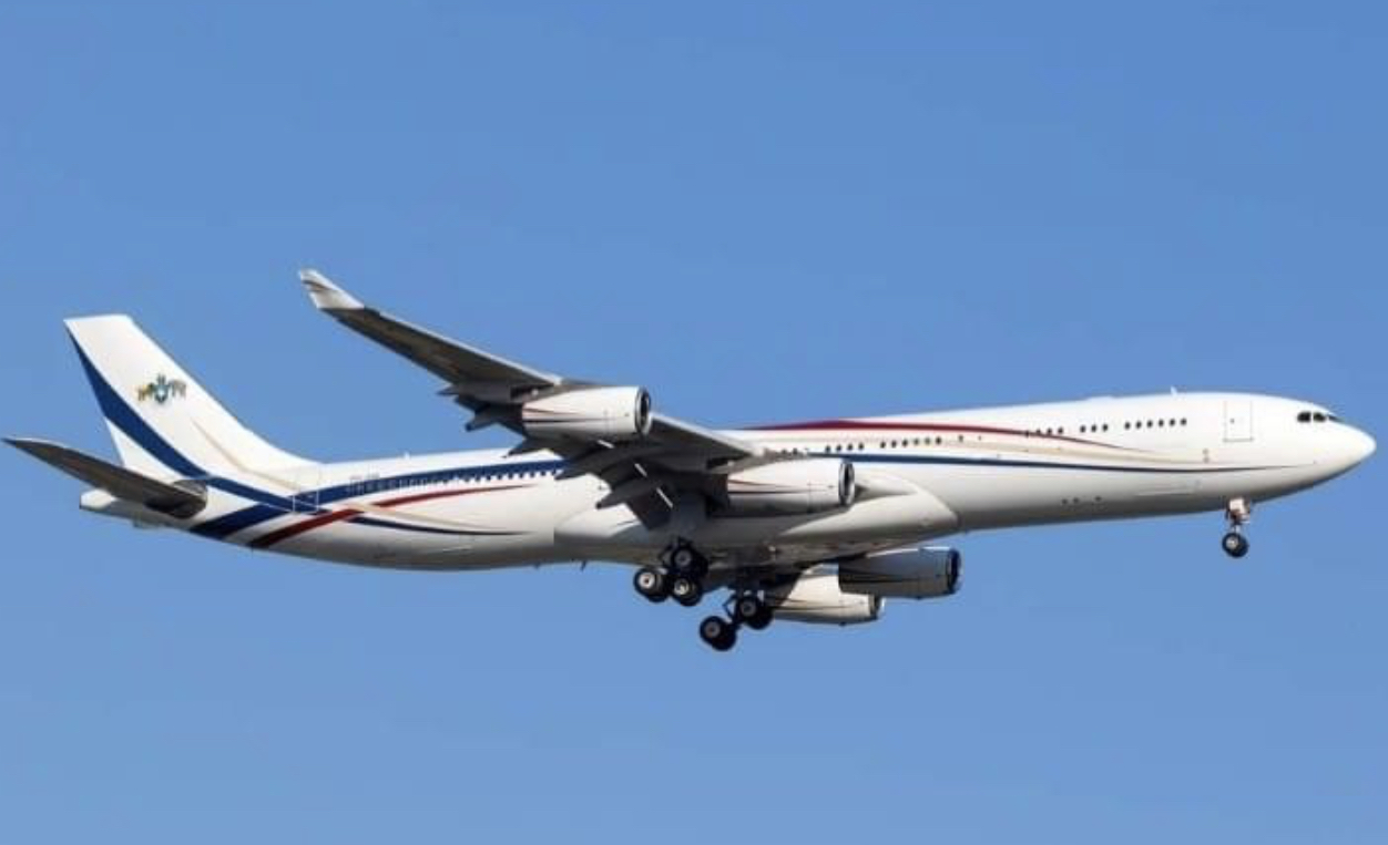 Mswati’s private jet landed in Namibia for re-fueling, King spent two hours inside.