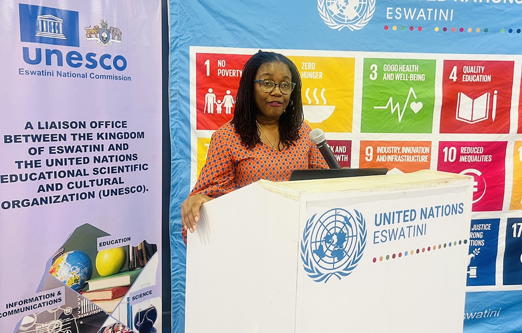PRESS FREEDOM DAY:United Nations(UN) Eswatini Deputy Resident Coordinator Nessi Gouldu urges journalists to report about climate-change.
