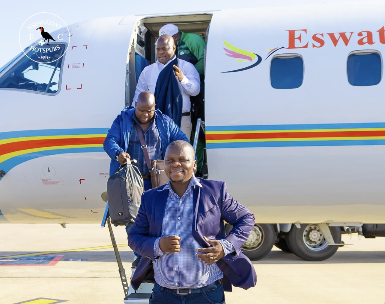 Nsingizini Hot Spurs Director Derrick Shiba travels with team for CAF match with Stellenbosch at Moses Mabhida Stadium.