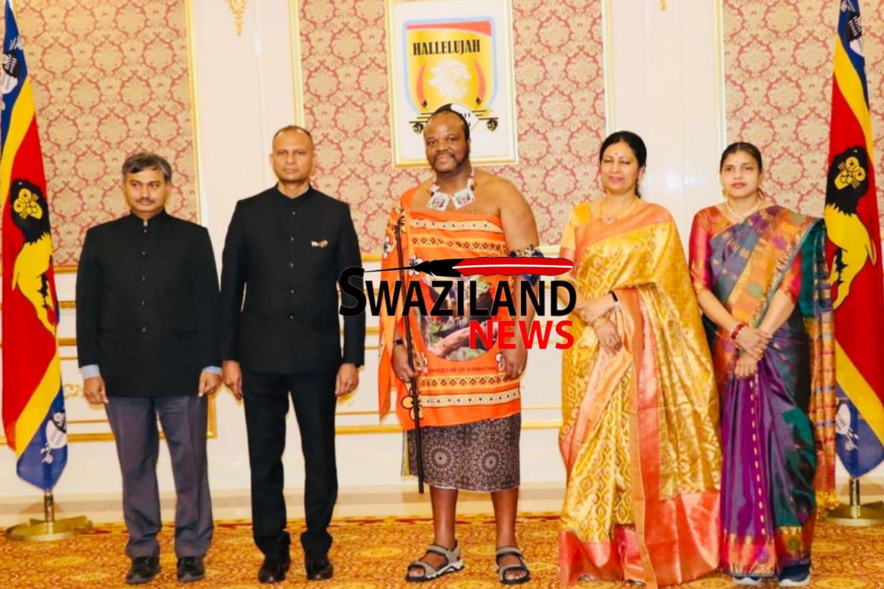 New Indian High Commissioner to eSwatini Ram Prasad thanks King for allocating land for the construction of Embassy Offices.