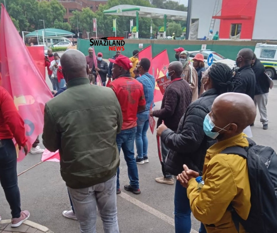 Communist Party of Swaziland, other organizations picket at Swazi Consulate offices, demand democracy in eSwatini.