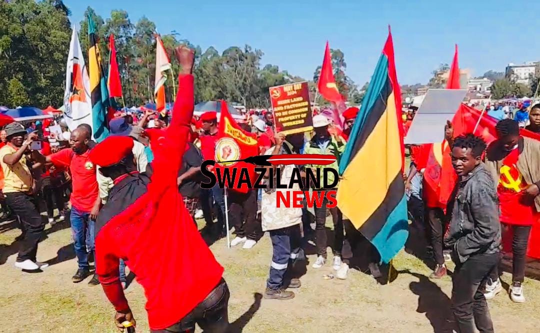 Public Service Workers Union Deputy President Dumsani Nkuna escorted by the police out of May Day Celebration as workers attempted to assault him, accused of looting organization’s funds. 