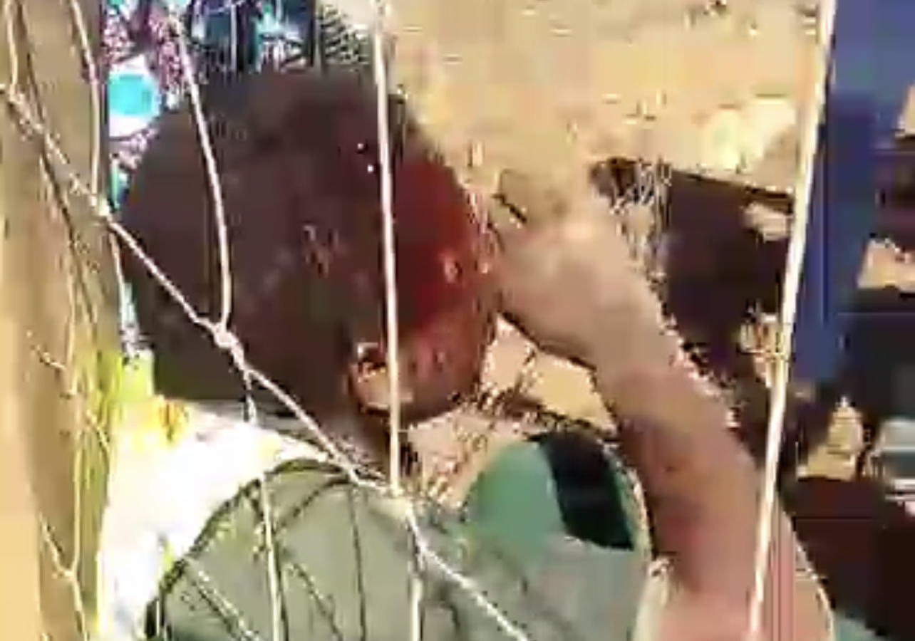 Mahamba residents who are being evicted from their land attack farm security guard,grabs gun.