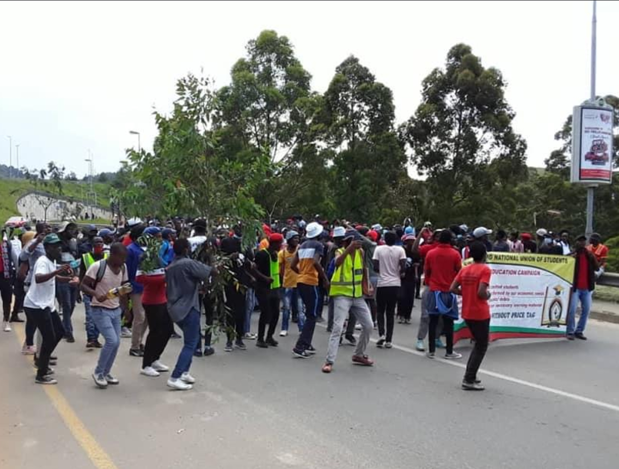 Scholarship protests: Two Limkokwing students detained by police for being found at William Pitcher College.