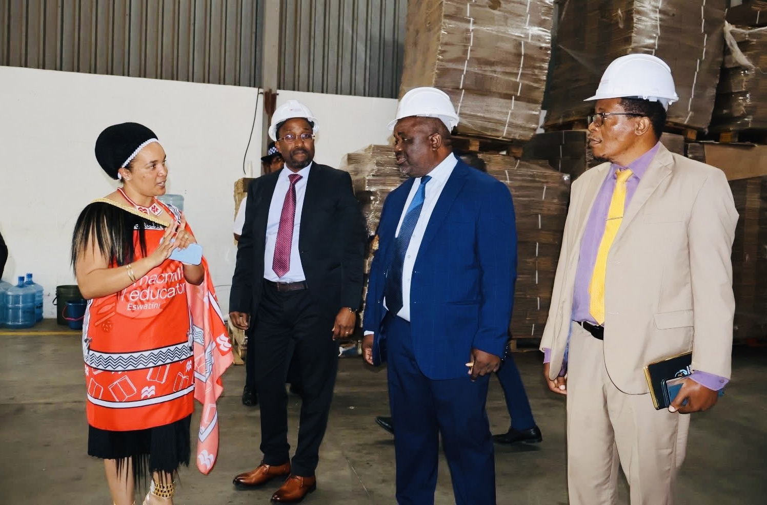 Education Minister Owen Nxumalo visits Macmillan Publishers, expresses commitment to promote quality education.