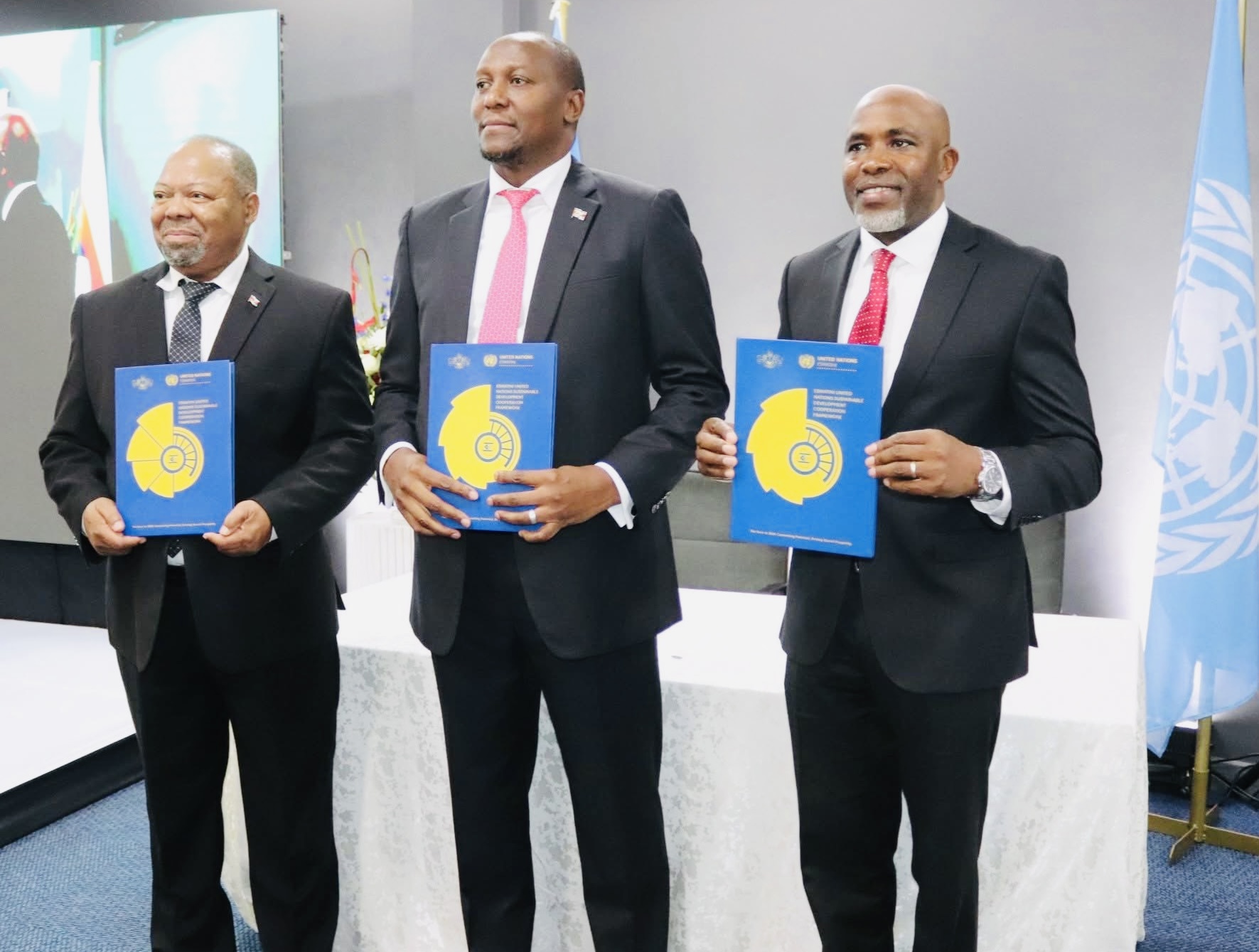 United Nations(UN), eSwatini Government sign Sustainable Development Cooperation Framework(UNSDCF) 2026–2030, Prime Minister Russell Mmiso Dlamini expresses Kingdom’s commitment to advancing inclusive and sustainable development.