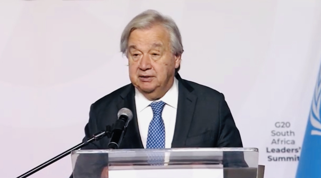 “It’s time for leadership and vision”, United Nations(UN) Secretary General António Guterres tells world leaders ahead of South Africa G20 Summit.