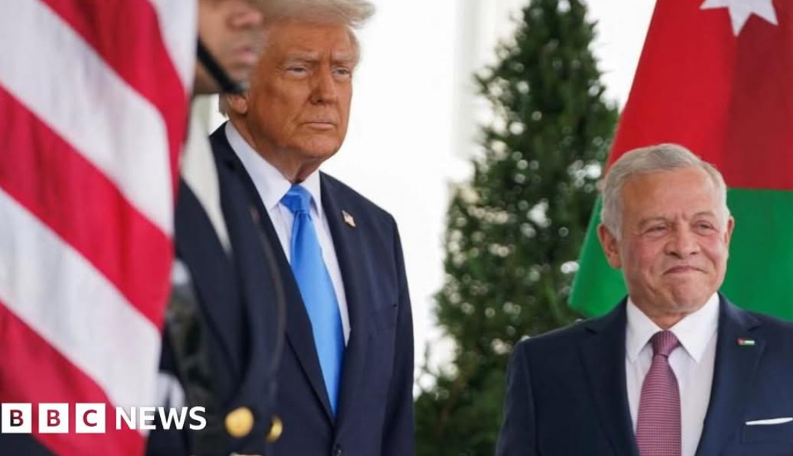 United States(US) President Donald Trump meets Jordan King Abdullah as he prepares to evict Palestinians and take over Gaza.