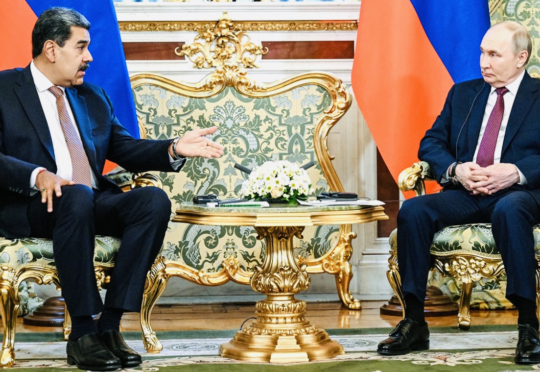 Russian President Vladimir Putin expresses full support for Venezuela amid escalating tension with United States.